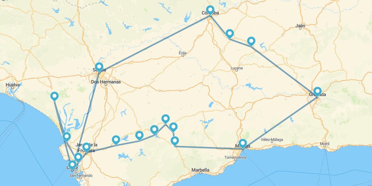 Itinéraire à la découverte des capitales andalouses