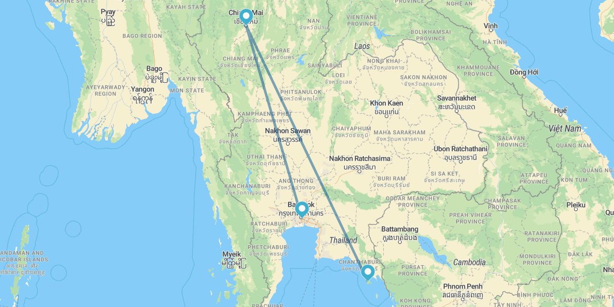 Bangkok, Chiang Mai et Koh Chang