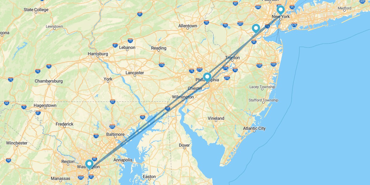 New York, Washington, Edison et Boston