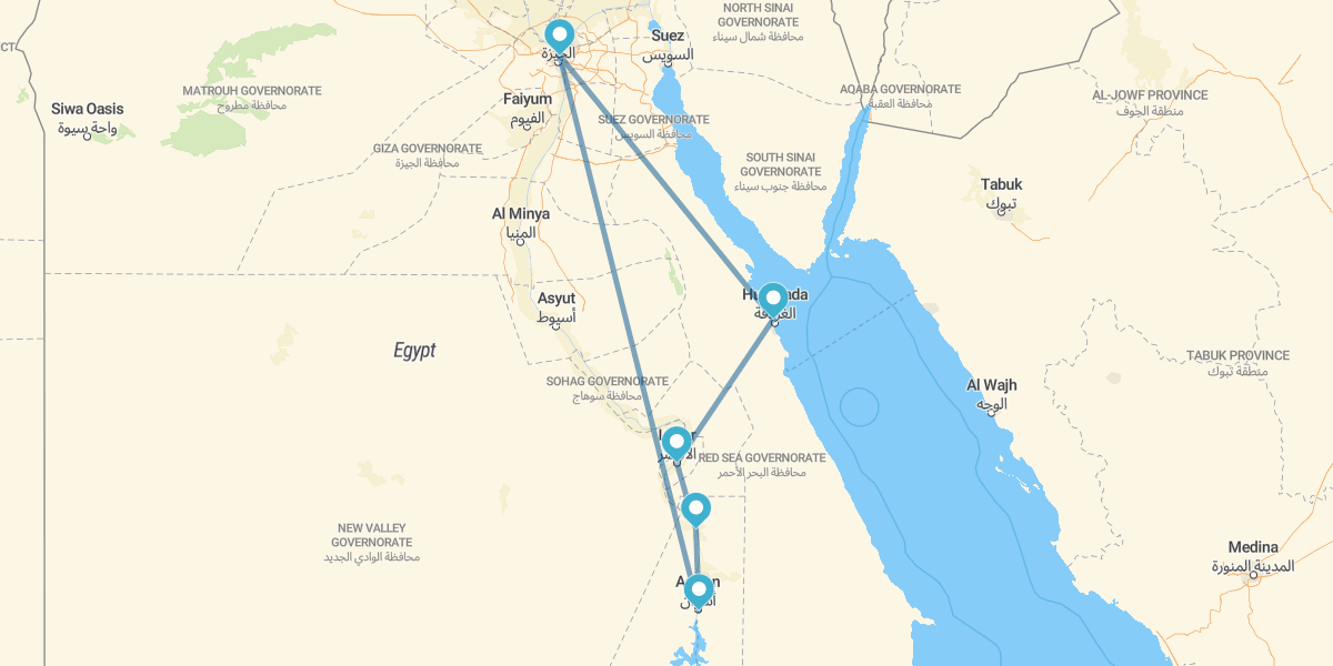 Le Caire, croisière de 3 nuits et Hurghada