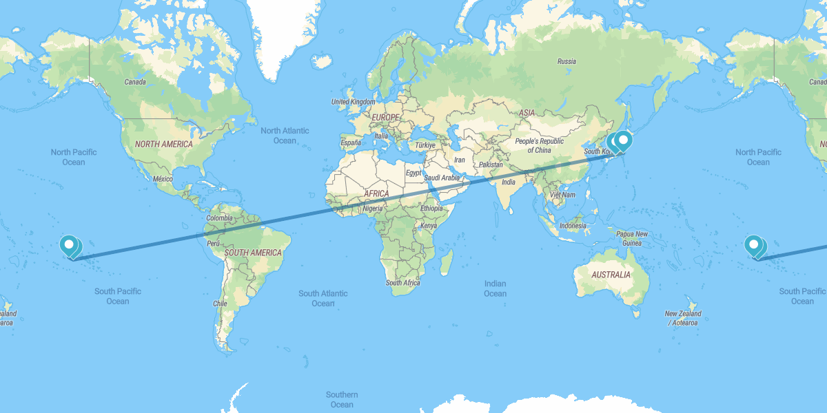Osaka, Kyoto, Tokyo, Tahiti et Bora Bora