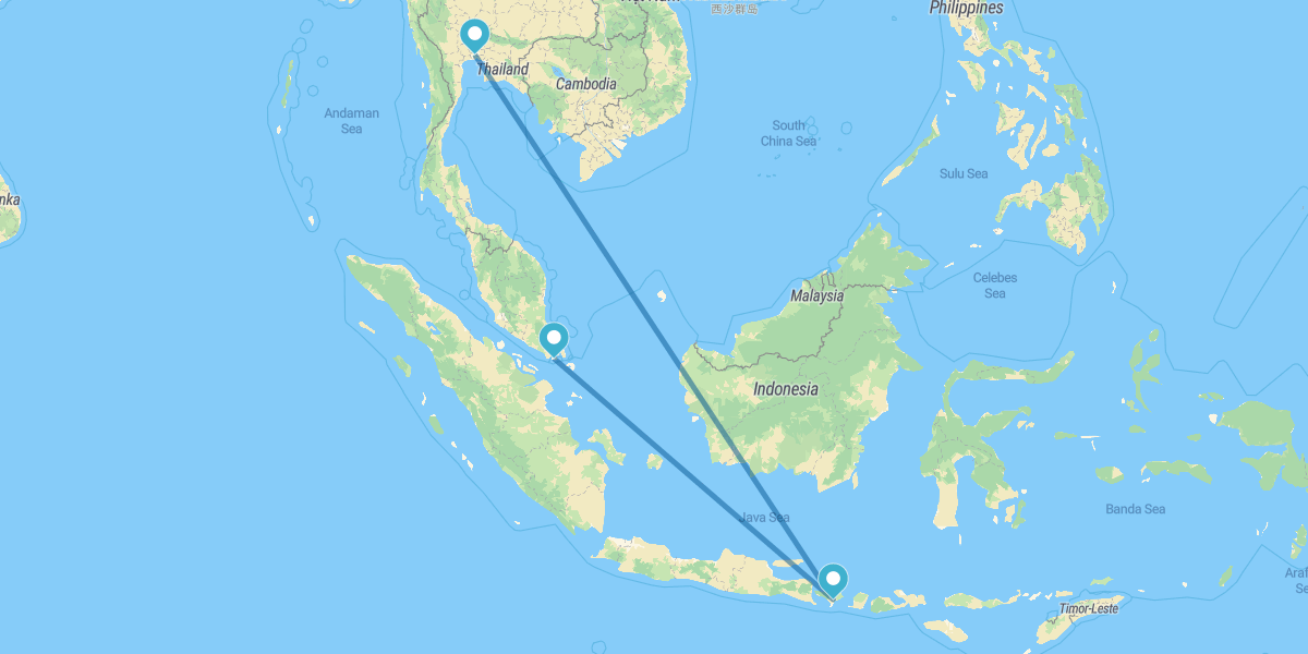 Bangkok, Ubud et Singapour