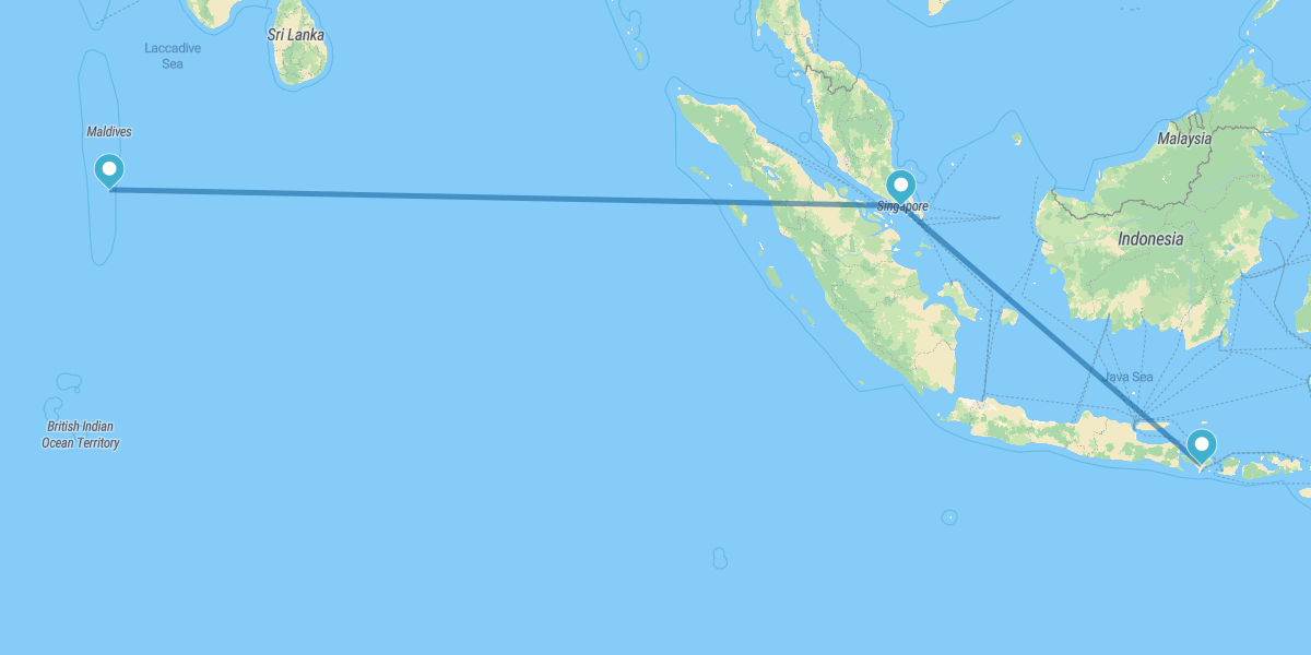 Ubud, Singapour et Maldives