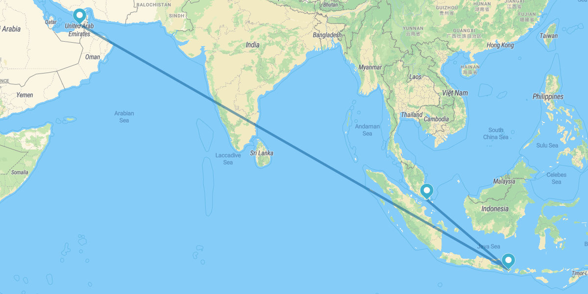 Dubaï, Bali et Singapour