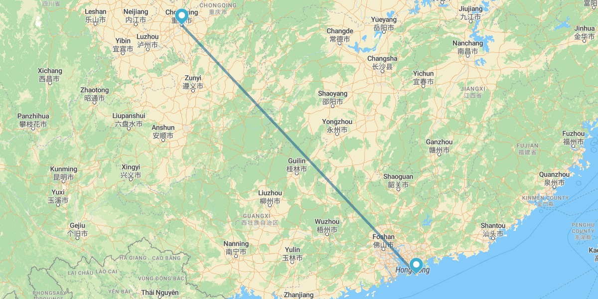 Chongqing et Hong Kong