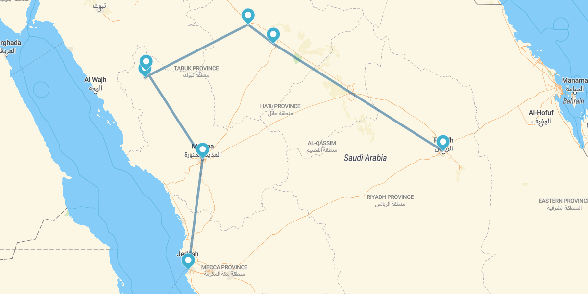 De Riyad à Djeddah