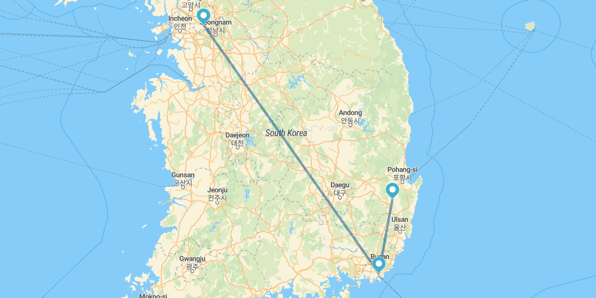 Séoul, Busan et Gyeongju