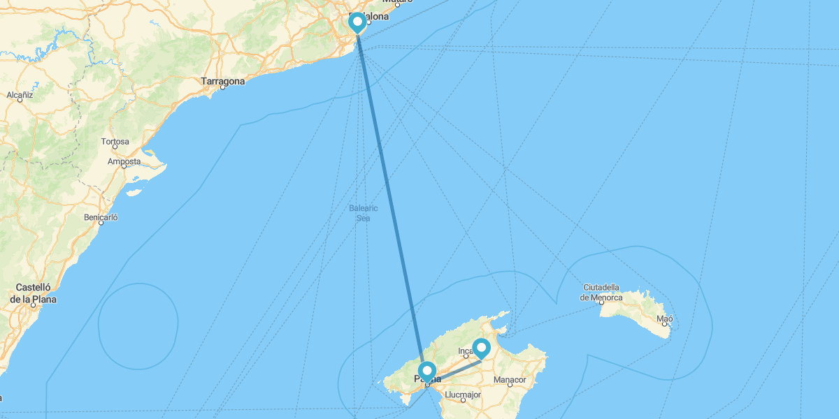 Barcelone et Majorque avec transfers et voiture de location