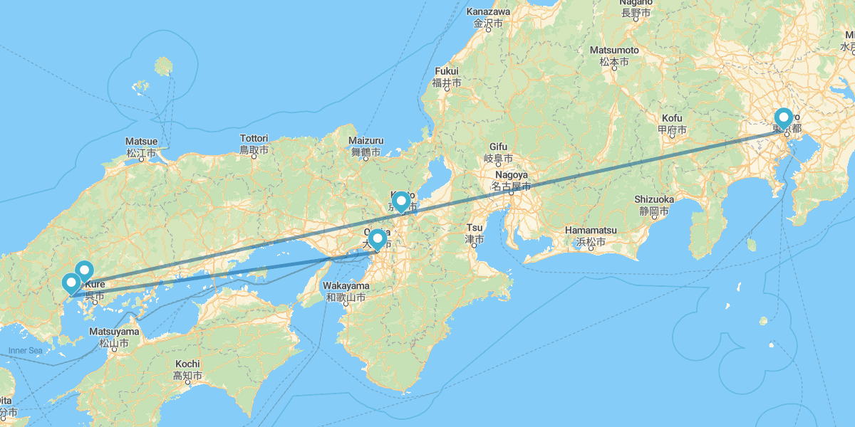 Tokyo, Kyoto, Hiroshima, ryokan à Miyajima et Osaka