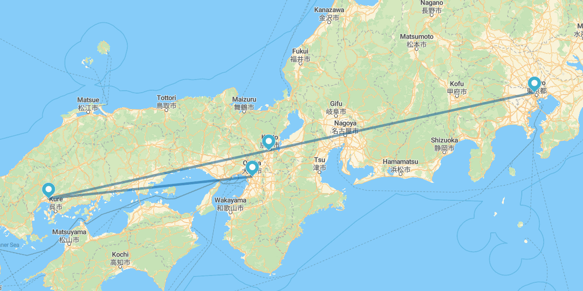 Tokyo, Kyoto, Hiroshima et Osaka
