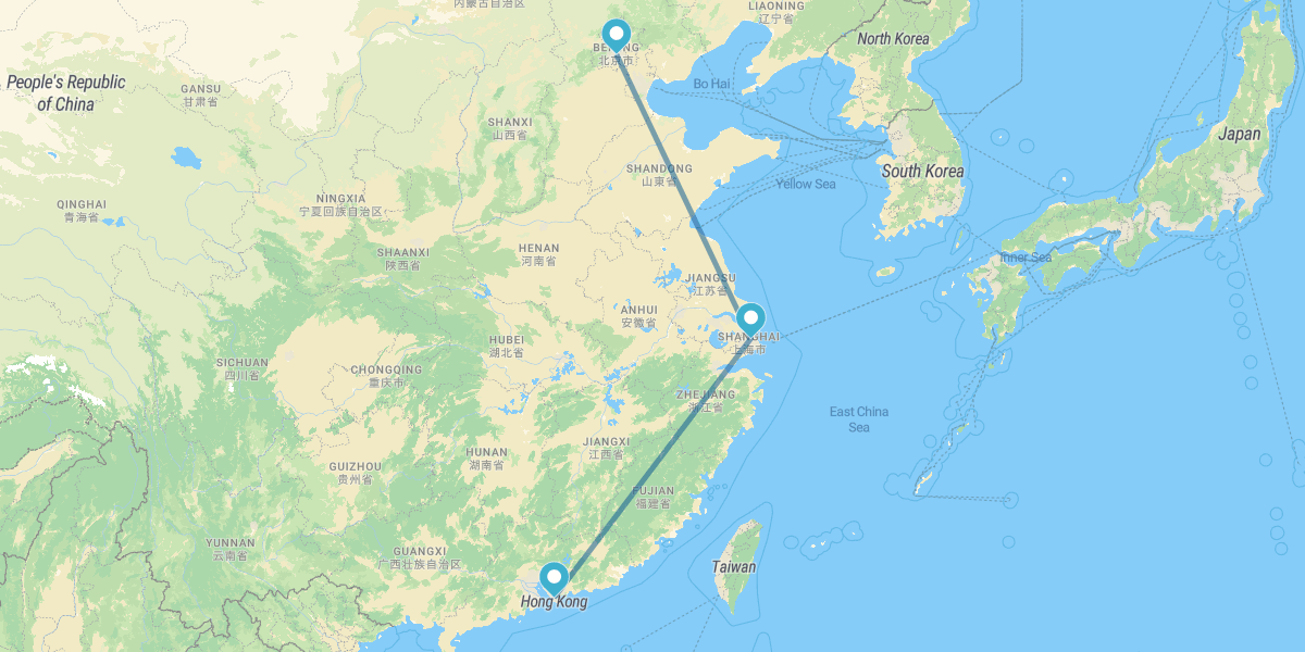 Pékin, Shenzhen et Shanghai