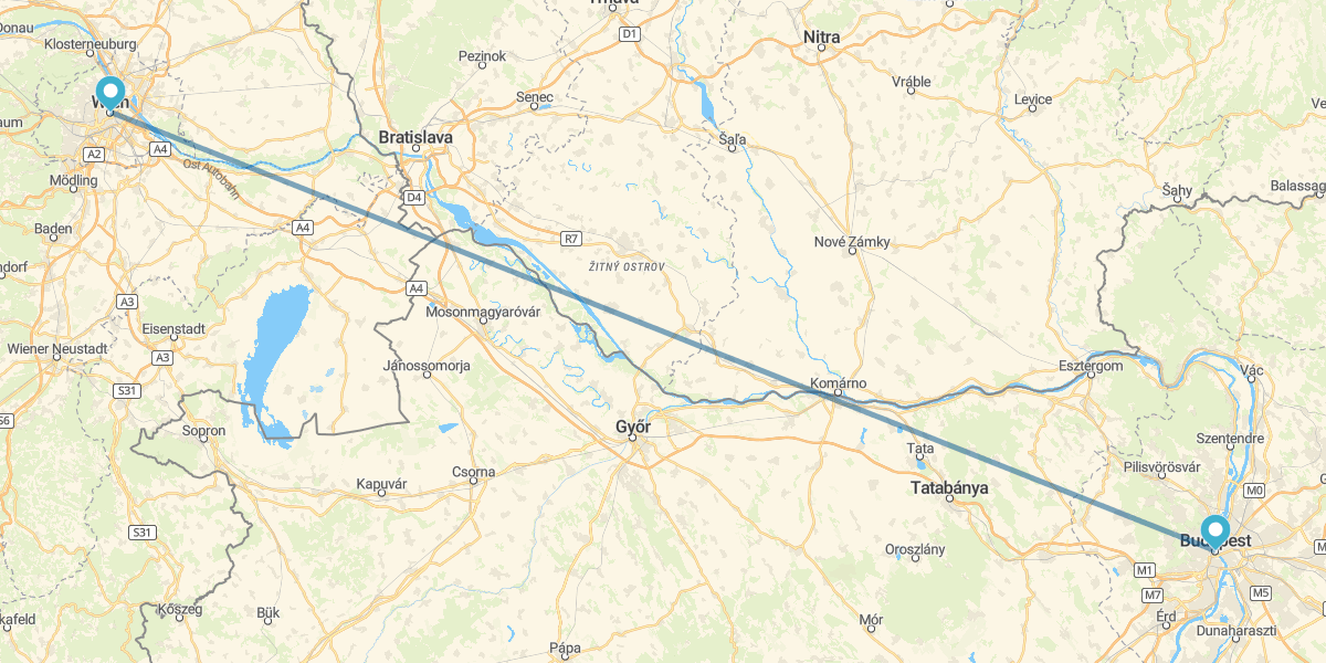 Vienne et Budapest en avion