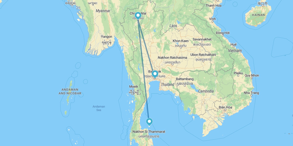 Bangkok, Chiang Mai et Koh Samui