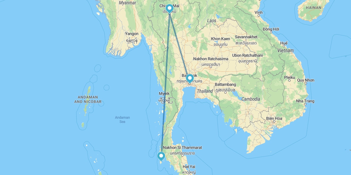 Bangkok, Chiang Mai et Phuket