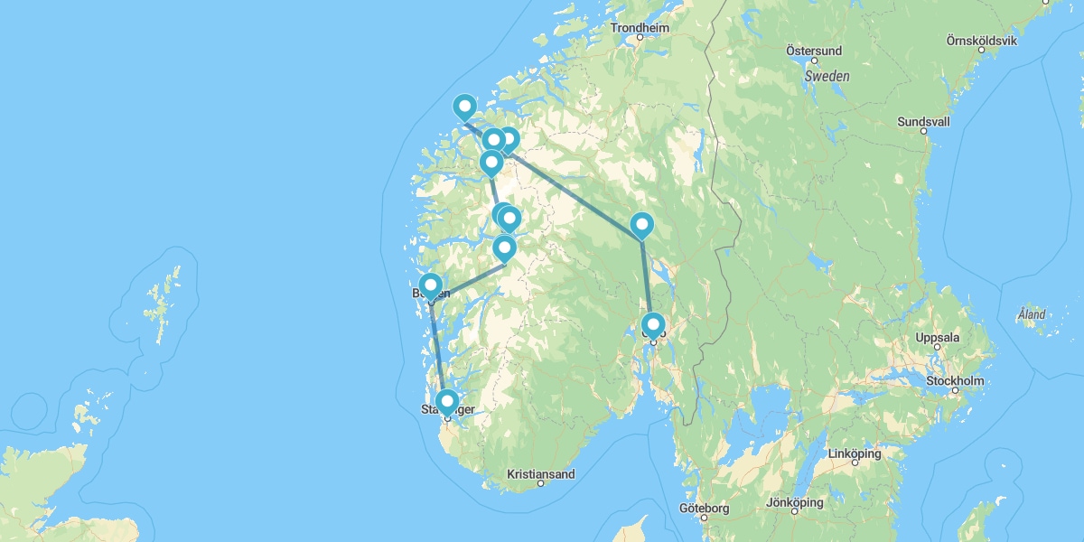 Route des Fjords et des Vikings