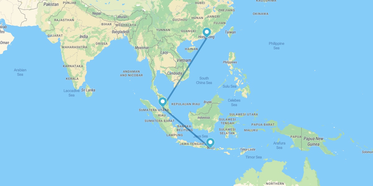 Hong Kong, Kuala Lumpur et Bali