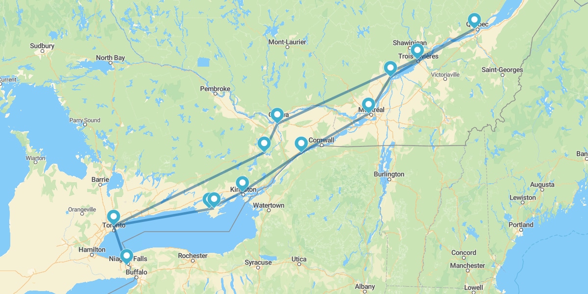 Route par l'Est Canadien