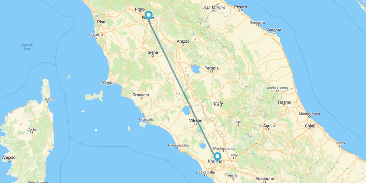 Rome et Florence  en train