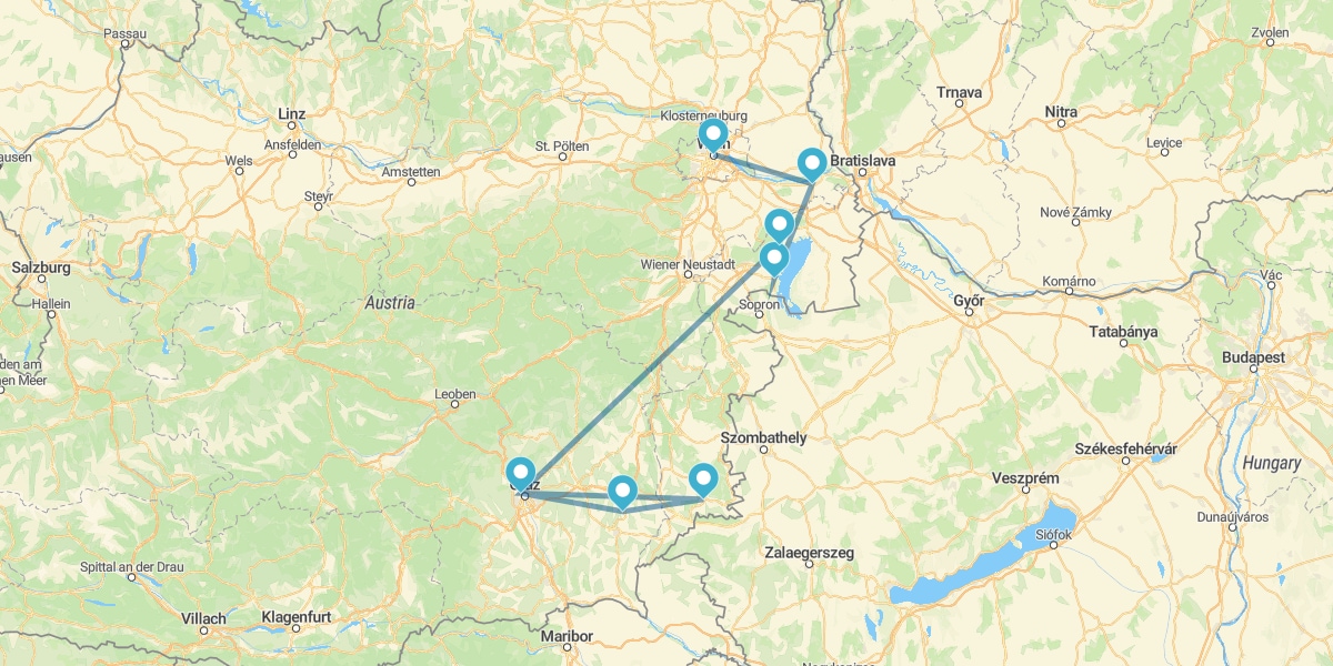 Route à travers les châteaux et palais du Burgenland