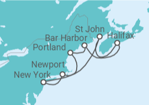 Itinéraire -  États-Unis et Canada  - Norwegian Cruise Line