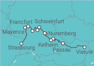 Itinéraire -  La route romantique en croisière du Danube au Rhin - Vols inclus - CroisiEurope