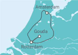 Itinéraire -  La Hollande authentique (formule port/port) - CroisiEurope