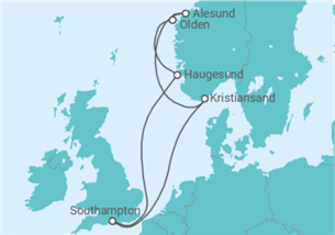 Itinéraire -  Norvège - MSC Croisières