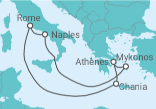 Itinéraire -  Grèce, Italie - Disney Cruise Line