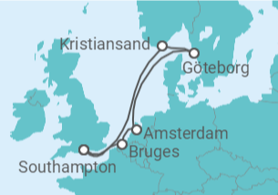 Itinéraire -  Belgique, Hollande, Suède - Disney Cruise Line