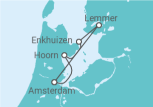 Itinéraire -  Croisière sur lIJsselmeer, la perle de la Hollande (formule port/port) - CroisiEurope
