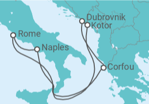 Itinéraire -  Rivages des Dieux - Princess Cruises
