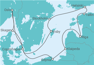 Itinéraire -  Mer Baltique - Princess Cruises
