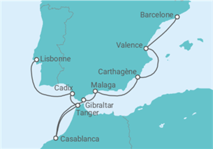 Itinéraire -  España y Marruecos - Silversea