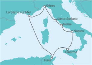 Itinéraire -  Lo mejor del Mediterráneo occidental - Silversea