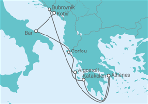 Itinéraire -  Monténégro, Croatie, Italie - Celestyal Cruises