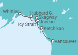 Itinéraire -  Alaska - Norwegian Cruise Line