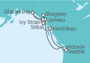 Itinéraire -  Alaska - Norwegian Cruise Line