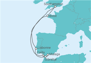 Itinéraire -  Portugal, Gibraltar, Espagne - MSC Croisières