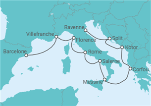 Itinéraire -  France, Italie, Grèce, Monténégro, Croatie - Norwegian Cruise Line