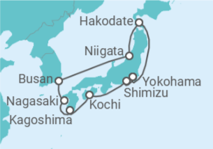 Itinéraire -  Japon, Corée Du Sud - Princess Cruises