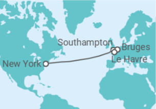 Itinéraire -  Royaume-Uni, Belgique - Cunard