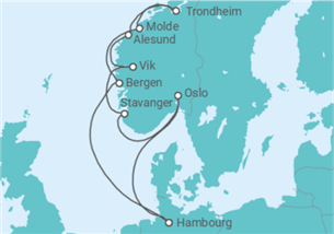 Itinéraire -  Norvège - MSC Croisières