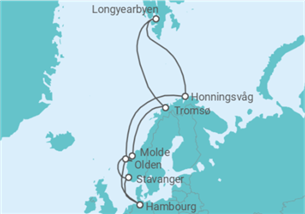 Itinéraire -  Norvège - MSC Croisières
