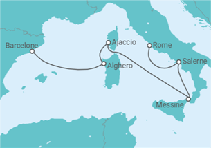 Itinéraire -  France, Italie - Cunard