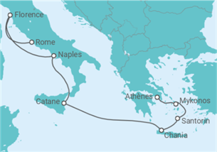 Itinéraire -  Italie, Grèce - Virgin Voyages