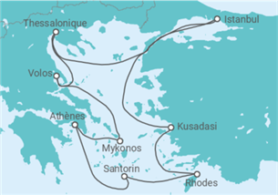 Itinéraire -  Grèce, Turquie - Silversea