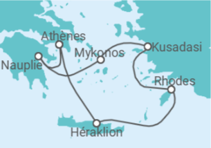 Itinéraire -  Grèce, Turquie - Silversea