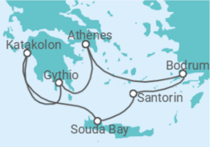 Itinéraire -  Grèce, Turquie - Silversea