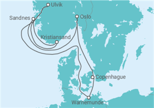 Itinéraire -  Norvège, Danemark - MSC Croisières