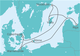 Itinéraire -  Lettonie, Suède, Danemark - MSC Croisières